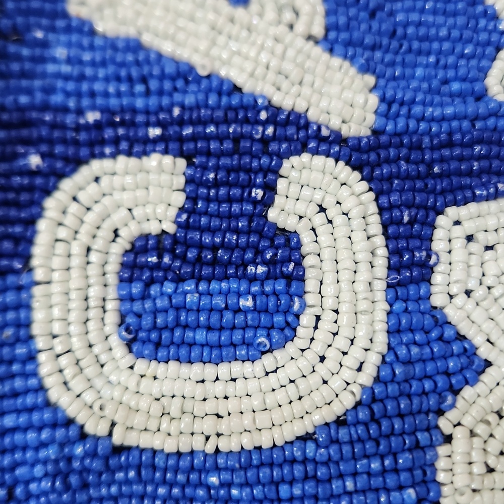 Viral beaded Cat Mom travel pouch with tassel Wandering Moon India Made New - Picture 6 of 7